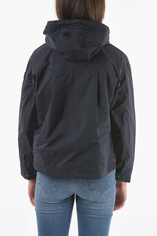 Breast Pocket PEONY Jacket with Removable Hood
