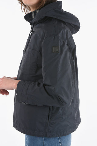 Breast Pocket PEONY Jacket with Removable Hood