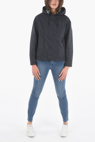 Breast Pocket PEONY Jacket with Removable Hood