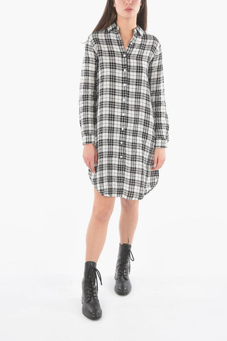 Tartan Flax Shirt Dress
