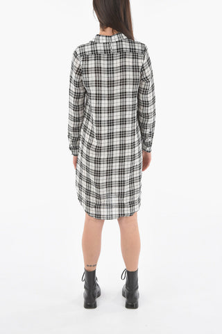 Tartan Flax Shirt Dress