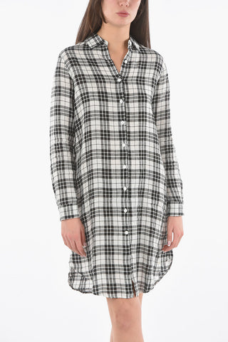 Tartan Flax Shirt Dress