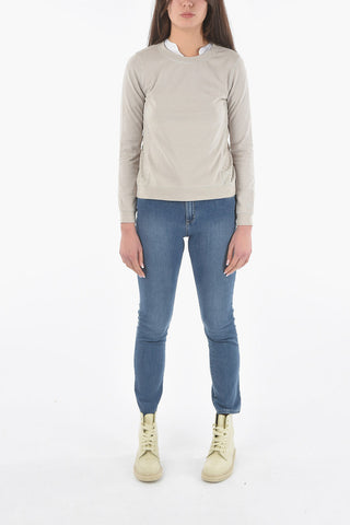PENN-RICH T-shirt Girocollo in Doppio Tessuto con Dettaglio Argyle