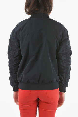 Solid Color BEAVER Bomber with Breast Pocket On the Sleeve