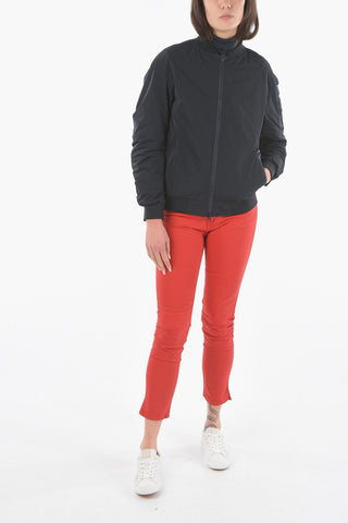 Solid Color BEAVER Bomber with Breast Pocket On the Sleeve