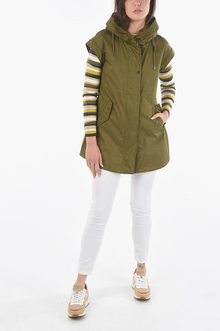 Hooded Sleeveless Jacket
