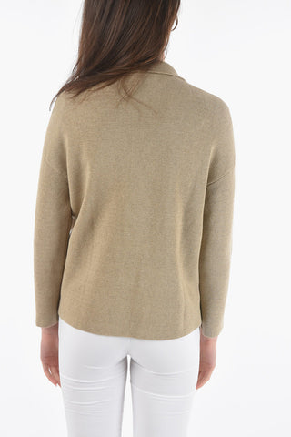 giacca a 1 bottone in maglia revers classico