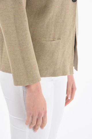 giacca a 1 bottone in maglia revers classico