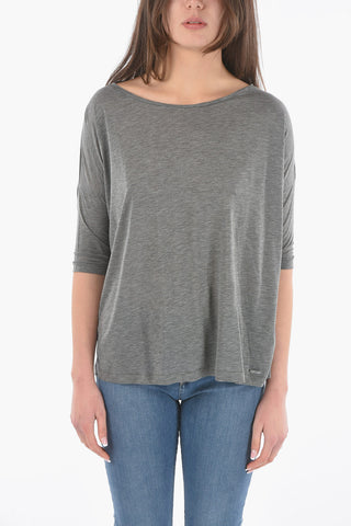 Solid Color Flared T-Shirt