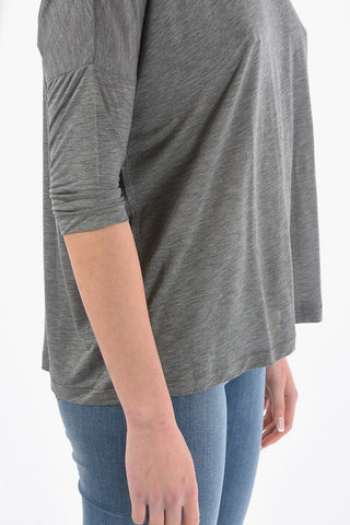 Solid Color Flared T-Shirt