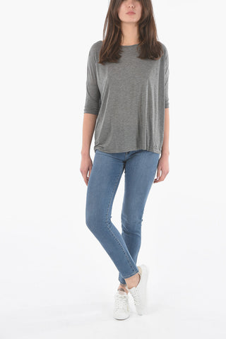 Solid Color Flared T-Shirt
