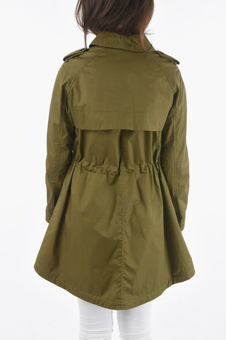 Solid Color Double Breasted Trench