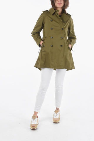 Solid Color Double Breasted Trench