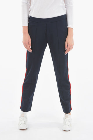 Contrasting Side Band F-WARM-UP Pants with Drawstring Waist