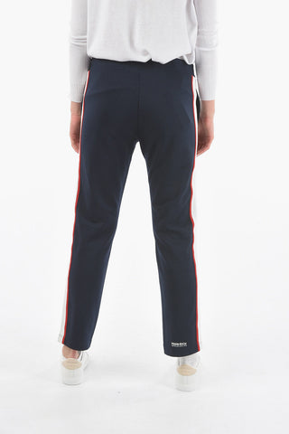 Contrasting Side Band F-WARM-UP Pants with Drawstring Waist