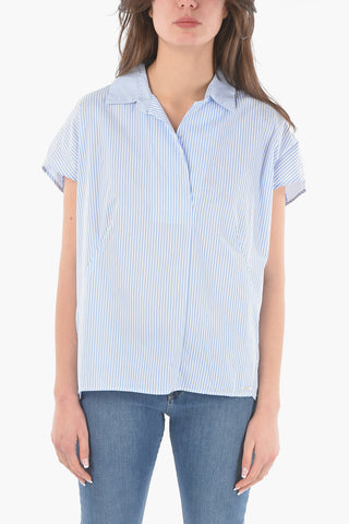 Awning Striped SUMMER Maxi Tunic with Johnny Collar