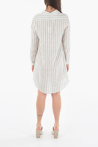 Striped Flax Shirt Dress
