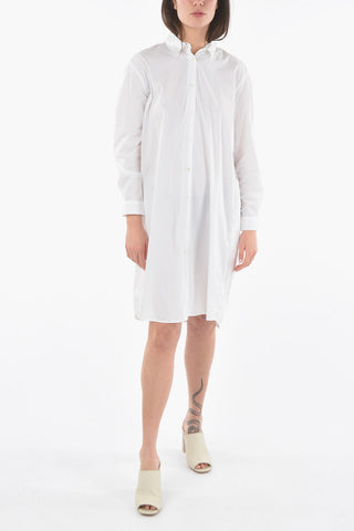 Popeline Maxi Shirtdress with Classic Collar