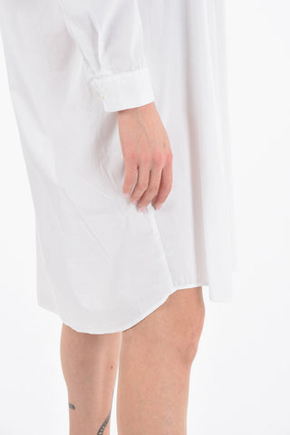 Popeline Maxi Shirtdress with Classic Collar