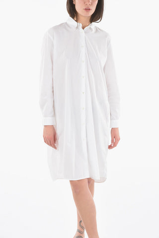 Popeline Maxi Shirtdress with Classic Collar