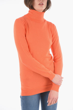 Maglia in Cotone e Cashmere a Collo Alto