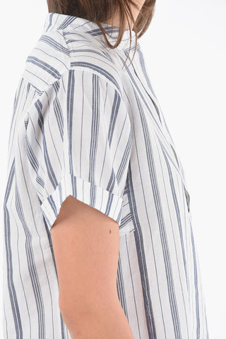 Tunica FALMED Righe Pencil Con Collo Coreana