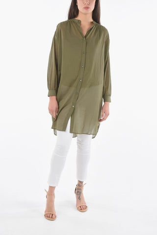 Lightweight Cotton Maxi Shirtdress with Matching Tank Top