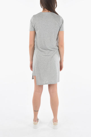Side Split Crew-Neck Maxi Tee Dress