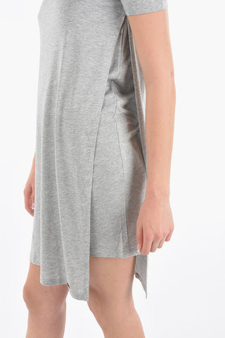 Side Split Crew-Neck Maxi Tee Dress