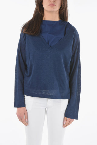 V-Neck Flax SLUB Sweater