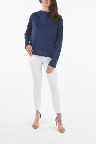 V-Neck Flax SLUB Sweater