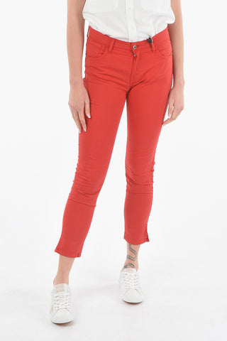 PENN-RICH Cotton Stretch CAPRI 5 Pockets Pants With Silver Buttons