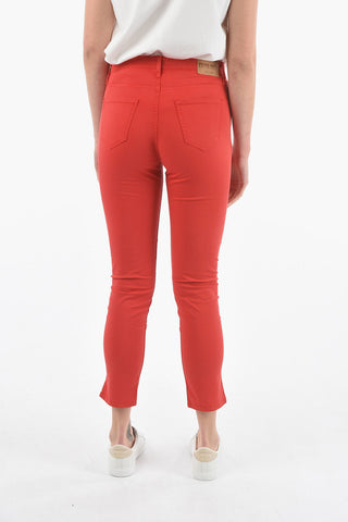 PENN-RICH Cotton Stretch CAPRI 5 Pockets Pants With Silver Buttons