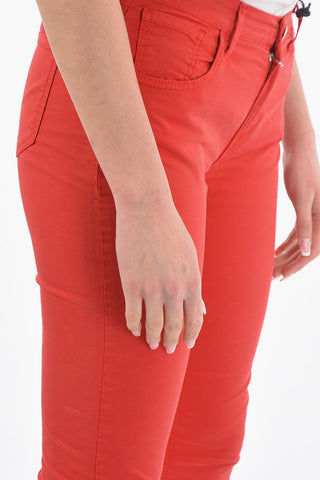 PENN-RICH Cotton Stretch CAPRI 5 Pockets Pants With Silver Buttons