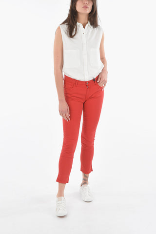 PENN-RICH Cotton Stretch CAPRI 5 Pockets Pants With Silver Buttons