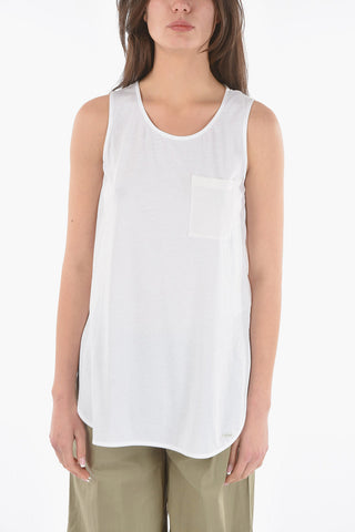 Side Splits Oversized Top with Breast Pocket