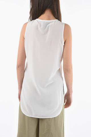 Side Splits Oversized Top with Breast Pocket