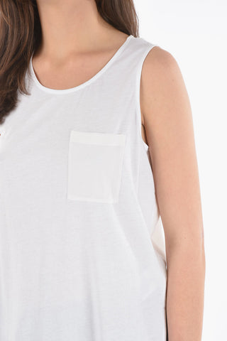 Side Splits Oversized Top with Breast Pocket