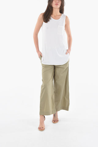 Side Splits Oversized Top with Breast Pocket