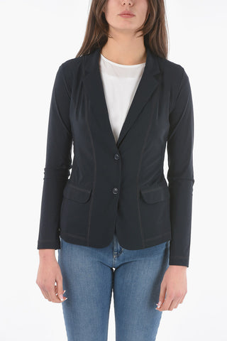 Solid Color 2-Button Blazer