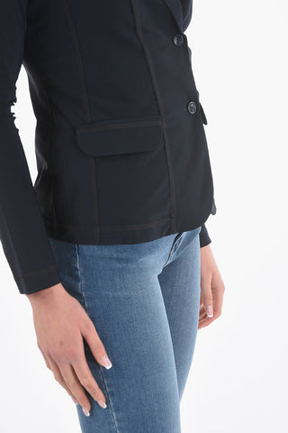 Solid Color 2-Button Blazer