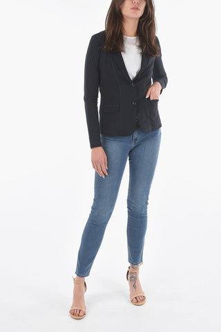 Solid Color 2-Button Blazer