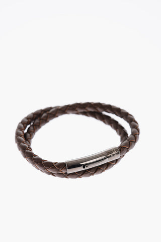 Bracciale Wrap in Pelle Intrecciata