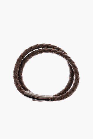 Bracciale Wrap in Pelle Intrecciata
