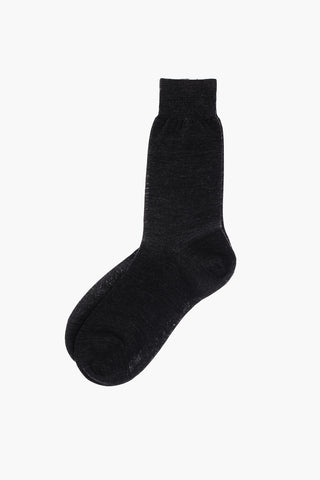 Solid Color Virgin Wool Blend Socks