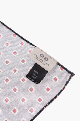 CC COLLECTION Patterned Wool Pocket Square