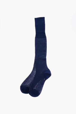 Ribbed Cotton Long Socks