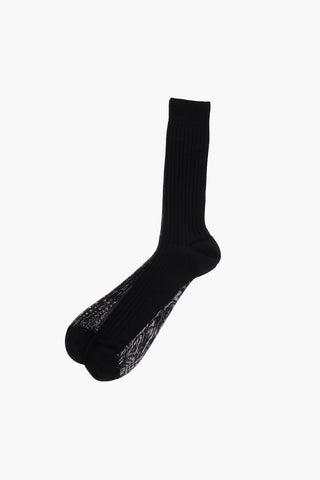 Ribbed Cotton Long Socks