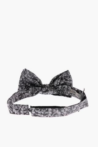 Plant Motif Silk Bow Tie