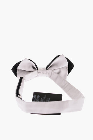 Two-Tone Silk Diamond Point Bow Tie